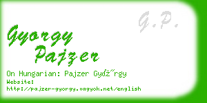 gyorgy pajzer business card